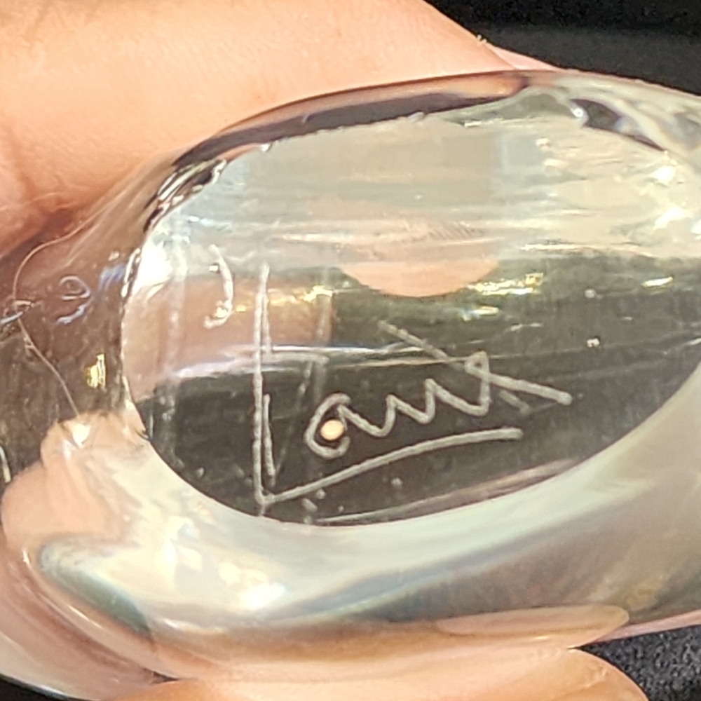 Signed Lane Clear Art Glass Polar Bear Figurine – Hand Blown Animal Sculpture - Picture 11 of 12